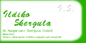 ildiko skergula business card